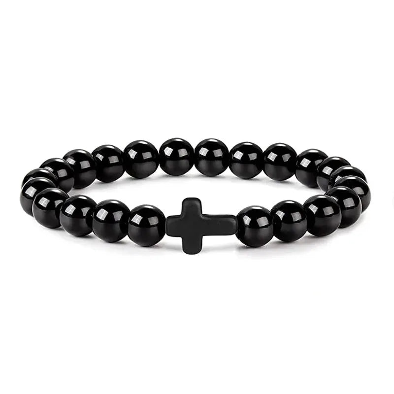 Bracelet chrétien "Onyx noir"
